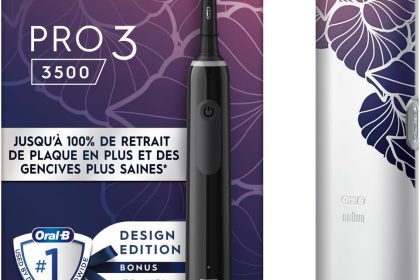 Brosse A Dents Electrique Oral-B Pro 3 3500 Noire Avec 3 Modes De Nettoyage 3D Dont Blancheur, Brossage Avec Des Oscillo-Rotations Et Pulsations, Brossette De Rechange Ronde Oral B, Chargeur Brosse A Dents Electrique Oral-B Pro 3 3500 Noire Avec 3 Modes De Nettoyage 3D Dont Blancheur, Brossage Avec Des Oscillo-Rotations Et Pulsations, Brossette De Rechange Ronde Oral B, Chargeur