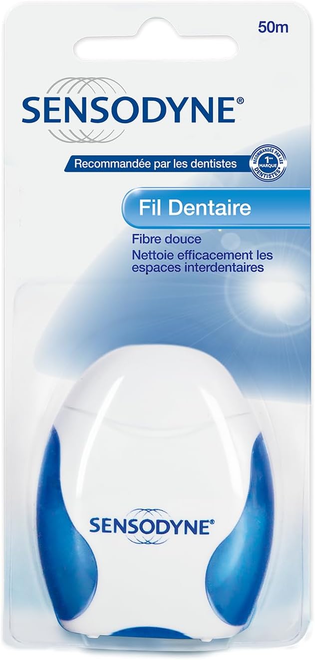 Fil Dentaire Sensodyne, Pour Dents Sensibles, 50 Mètres
