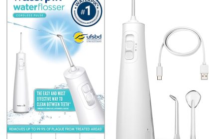 Waterpik WF-20 Pulse, Hydropulseur Sans Fil, Recommandé par l’UFSBD, Jet dentaire Rechargeable, Elimine la Plaque, 2 Niveaux de Pression, 45 Secondes de Nettoyage, 2 Embouts Inclus, Waterproof, Blanc Waterpik WF-20 Pulse, Hydropulseur Sans Fil, Recommandé par l’UFSBD, Jet dentaire Rechargeable, Elimine la Plaque, 2 Niveaux de Pression, 45 Secondes de Nettoyage, 2 Embouts Inclus, Waterproof, Blanc