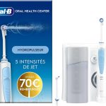 Oral-B Oral Health Center Hydropulseur Dentaire, Jet Dentaire, 1 Canule Oxyjet, 1 Canule Water Jet, 4 Jets d'Eau et 5 Pressions, Nettoyeur Interdentaire et Plaque Dentaire, Rechargeable