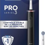 Oral-B Pro 3 3000, Brosse à dents électrique, 1 Brossette, Éliminer Jusqu’à 100% de Plaque Dentaire, Noir