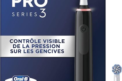 Oral-B Pro 3 3000, Brosse à dents électrique, 1 Brossette, Éliminer Jusqu’à 100% de Plaque Dentaire, Noir Oral-B Pro 3 3000, Brosse à dents électrique, 1 Brossette, Éliminer Jusqu’à 100% de Plaque Dentaire, Noir
