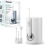 Panasonic EW1614AW503-PACK Hydropulseur Bucco-Dentaire Familial, Jet Ultrasonique, Mode Enfant, 10 Réglages de Pression, IPX7, Orthodontiques, 5 buses, Alimentation Secteur, Blanc