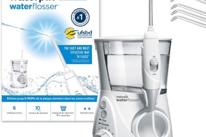 Hydropulseur Waterpik Ultra professionnal, Jet dentaire avec 6 embouts et 10 niveaux de pression, Élimine la plaque, Blanc (WF-660EU) Hydropulseur Waterpik Ultra professionnal, Jet dentaire avec 6 embouts et 10 niveaux de pression, Élimine la plaque, Blanc (WF-660EU)