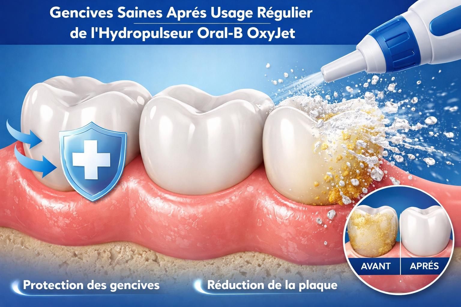 Hydropulseur Oral-B OxyJet, la solution innovante contre les problèmes de gencives découvrez l'hydropulseur oral-b oxyjet, une technologie innovante pour lutter efficacement contre les problèmes de gencives et améliorer votre hygiène bucco-dentaire au quotidien.